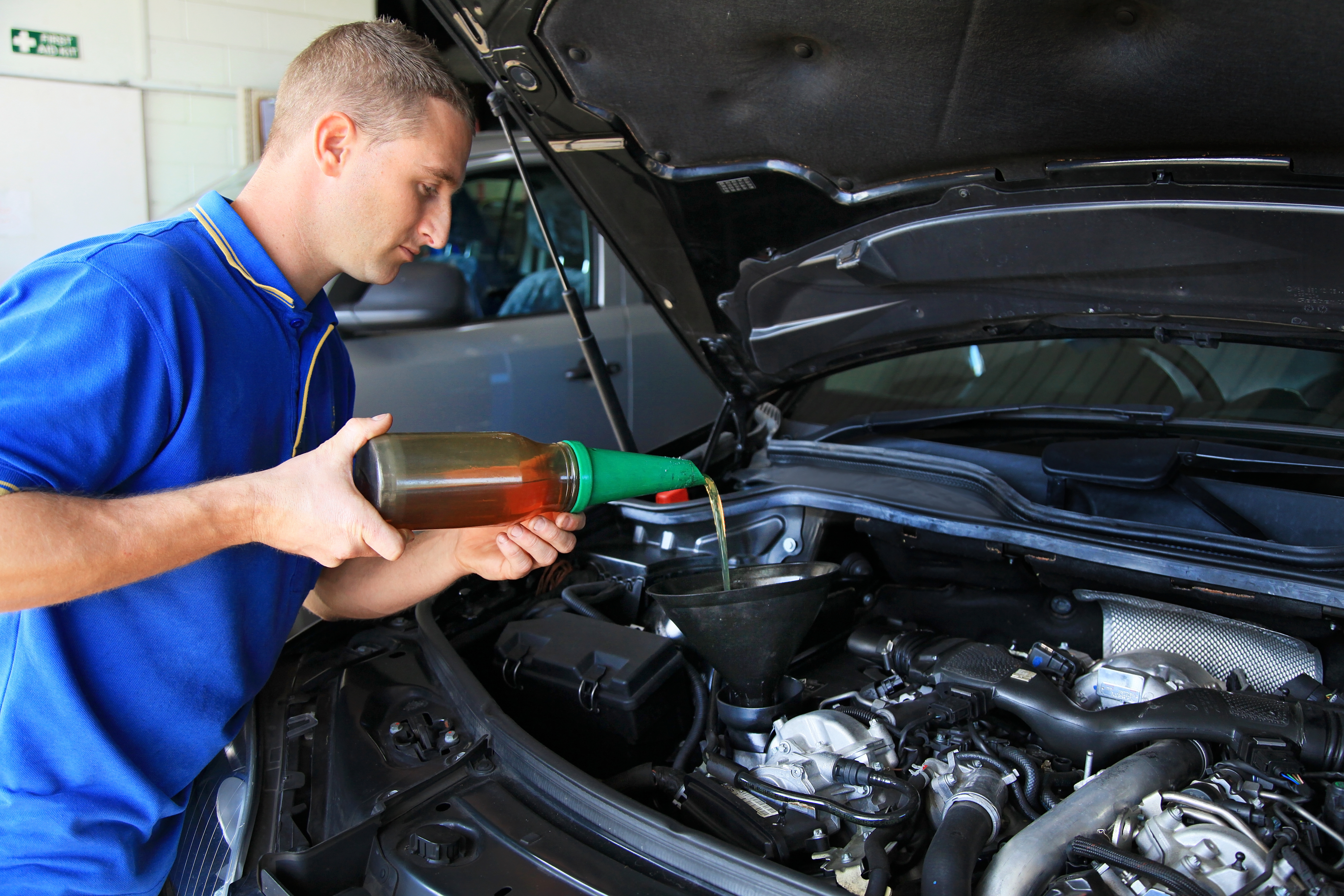 replacing engine fluids